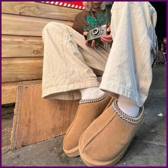 Faux Fur Lined Platform Slipper Boots Women's Waterproof Anti-Slip Winter - Picture 3 of 7